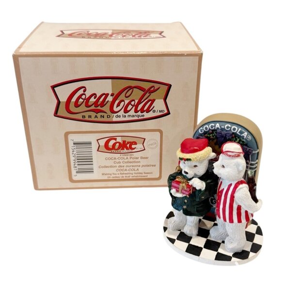 Coca-Cola Polar Bear Cubs Collection "Wishing You a Refreshing Holiday Season" - Picture 1 of 8